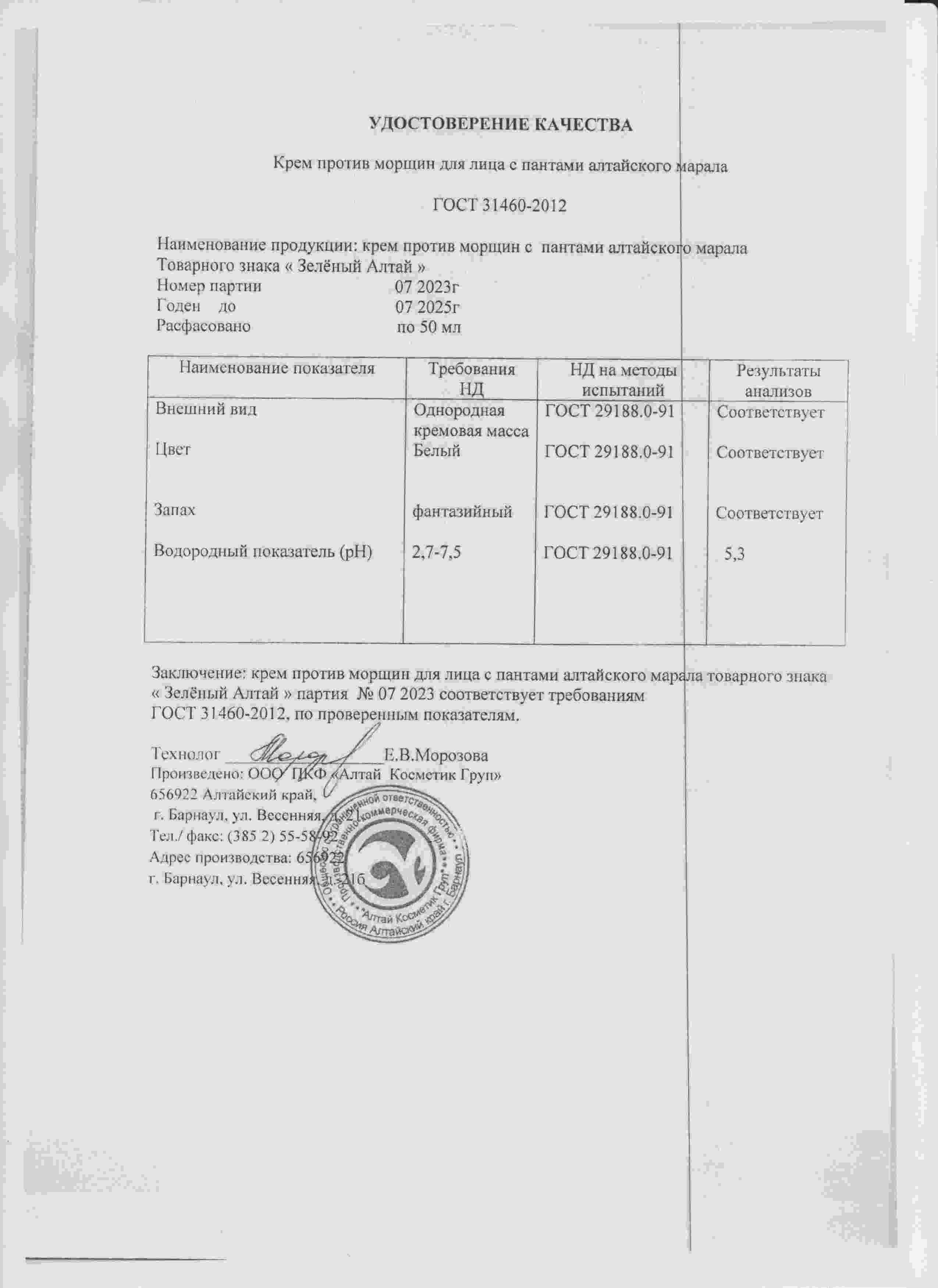 Паспорт №072023